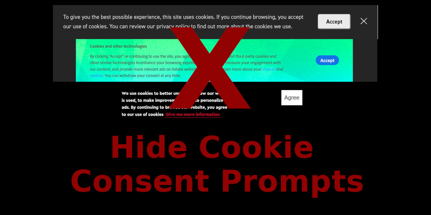 Hide Cookie Consent Prompts