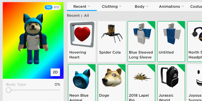 Rainbow Roblox Avatar Background