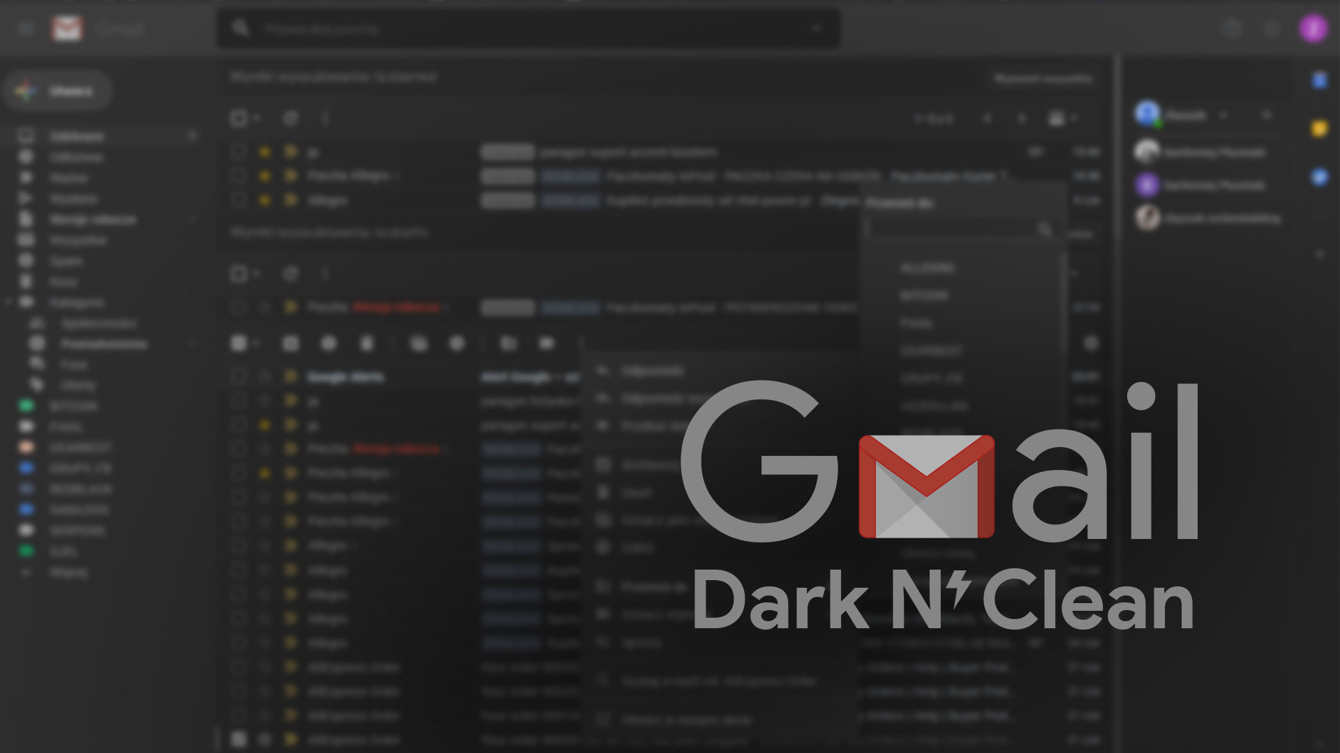 Gmail Dark N' Clean 2021 by Octopus