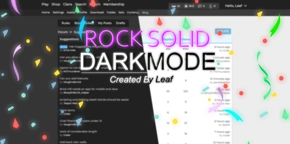 Brick-Hill Dark Mode | Rock-Solid | Makaveli