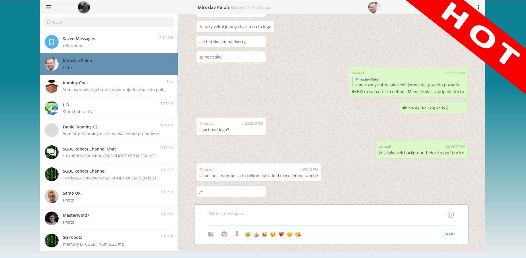 Telegram Whatsapp Wide Clean