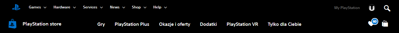 store.playstation.com Dark Menu