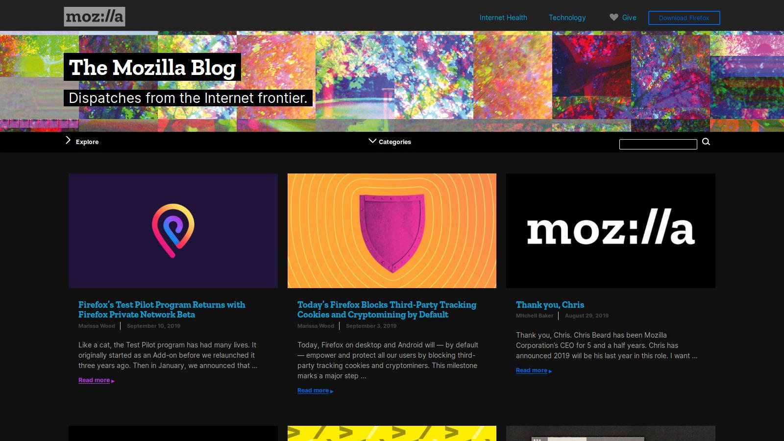 Mozilla Blogs Dark