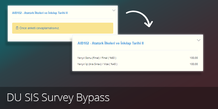 DU SIS Survey Bypass