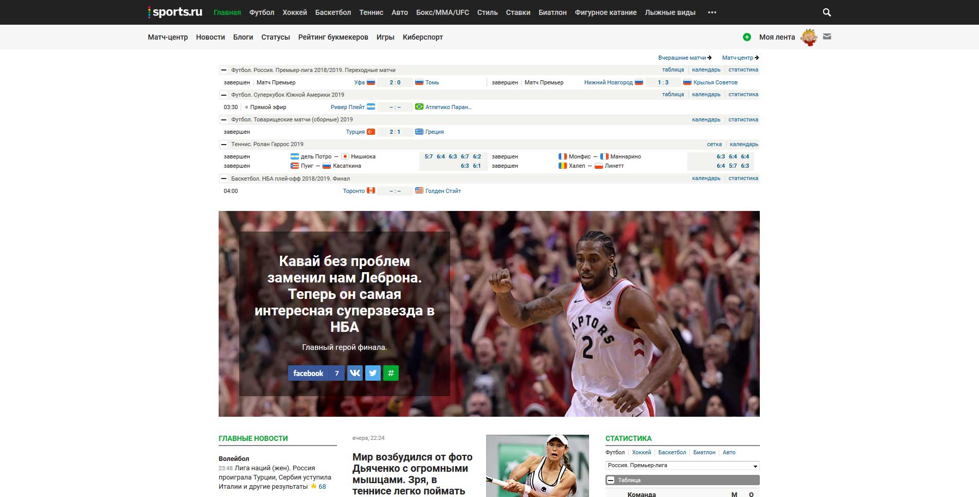 Красивый sports.ru