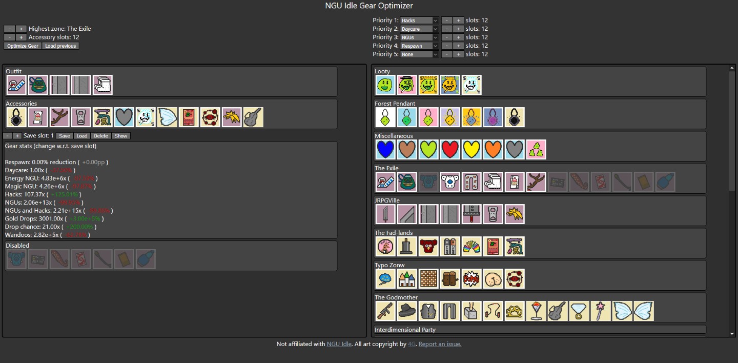 Dark Gear Optimizer