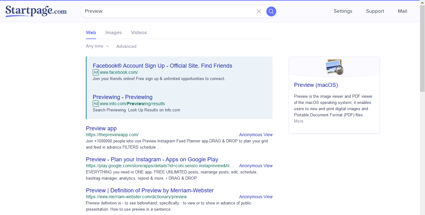 Startpage ad highlighter