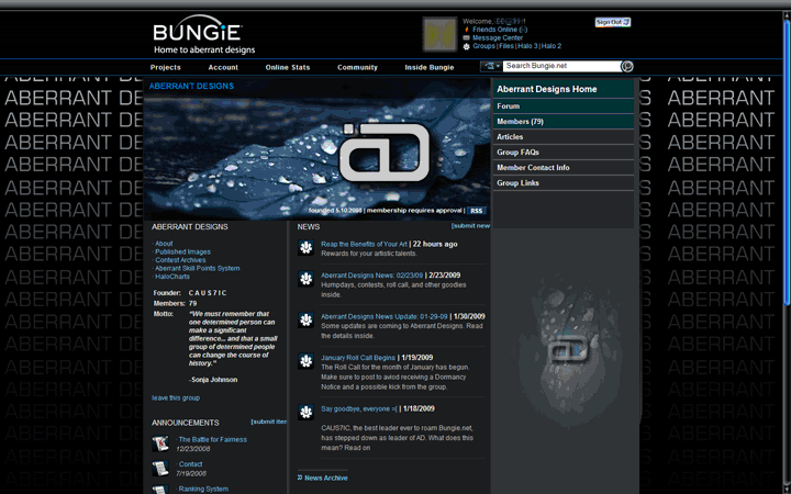 Blue Dusk - Aberrant Designs Group Theme Change