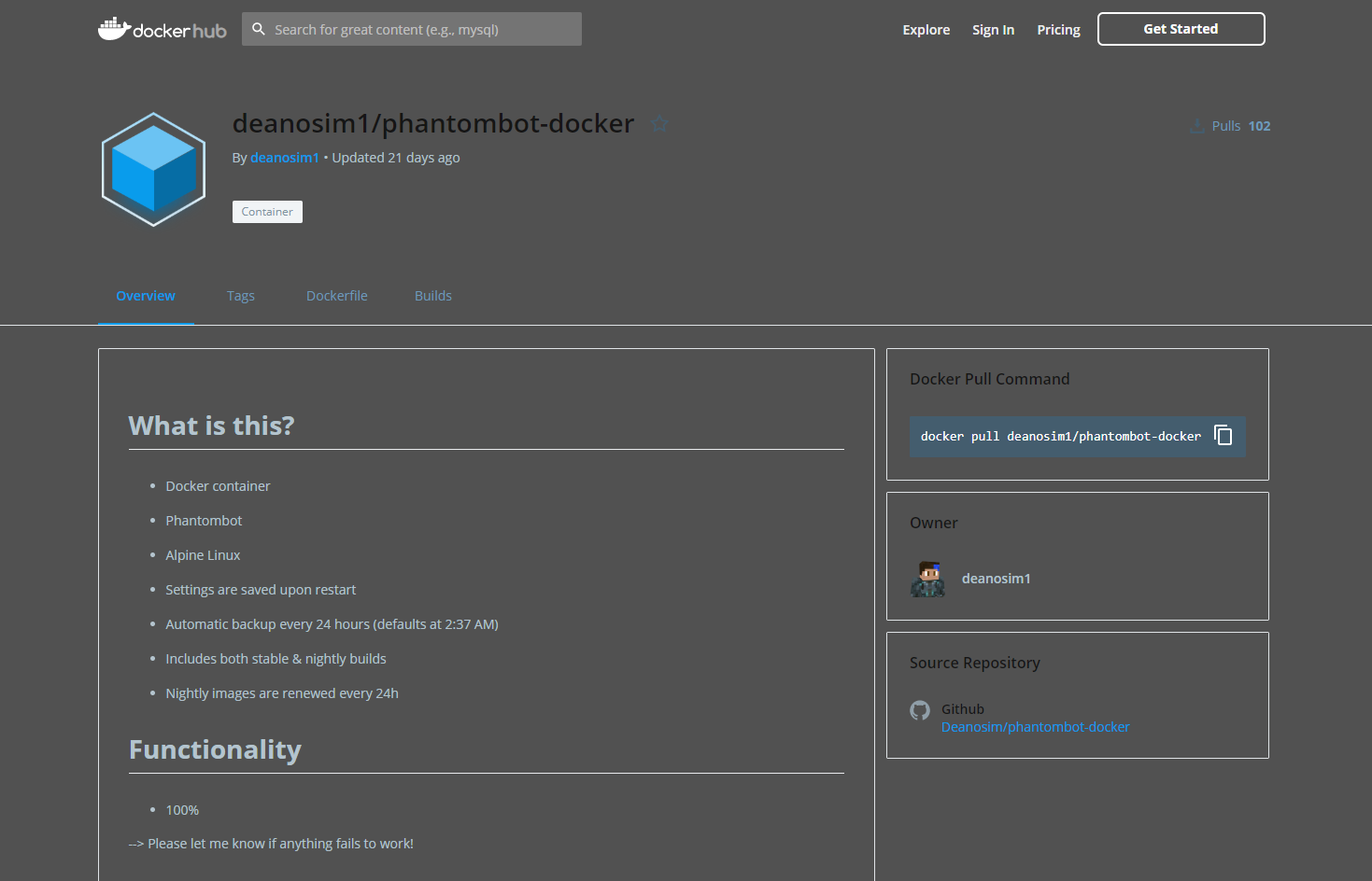 Docker Hub Grey (WIP)