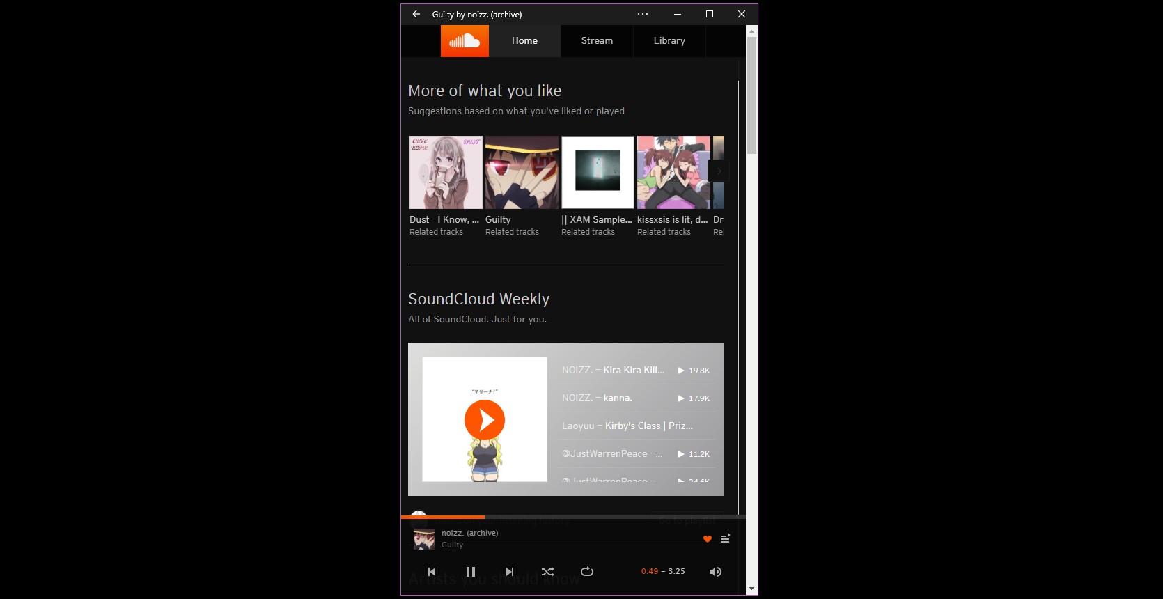 SoundCloud Mobil Responsive Style