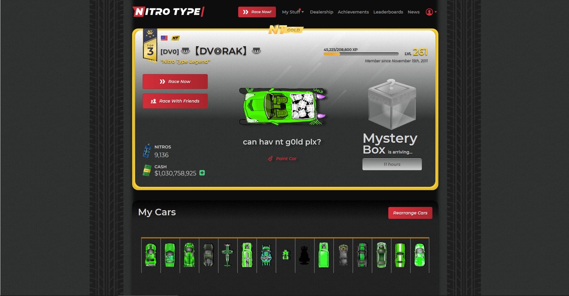 NitroType v3 Classic Skin