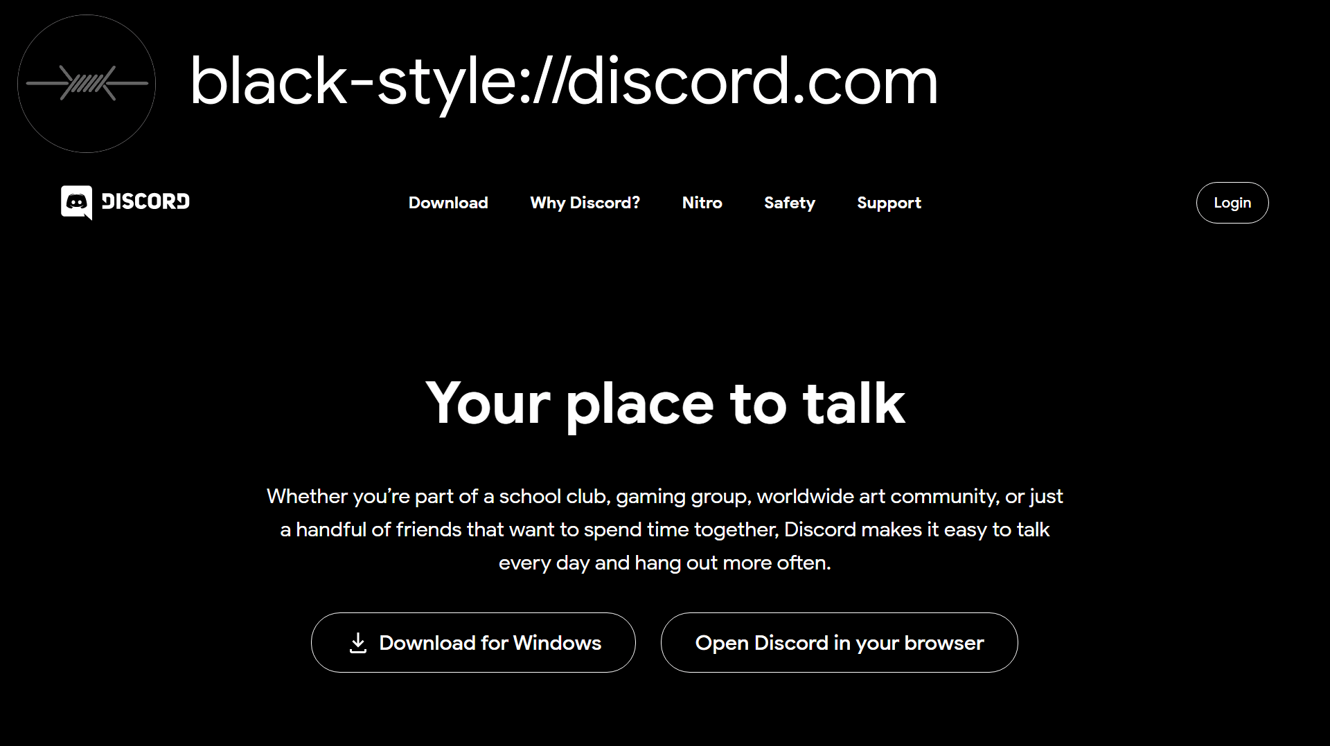 Black style Discord