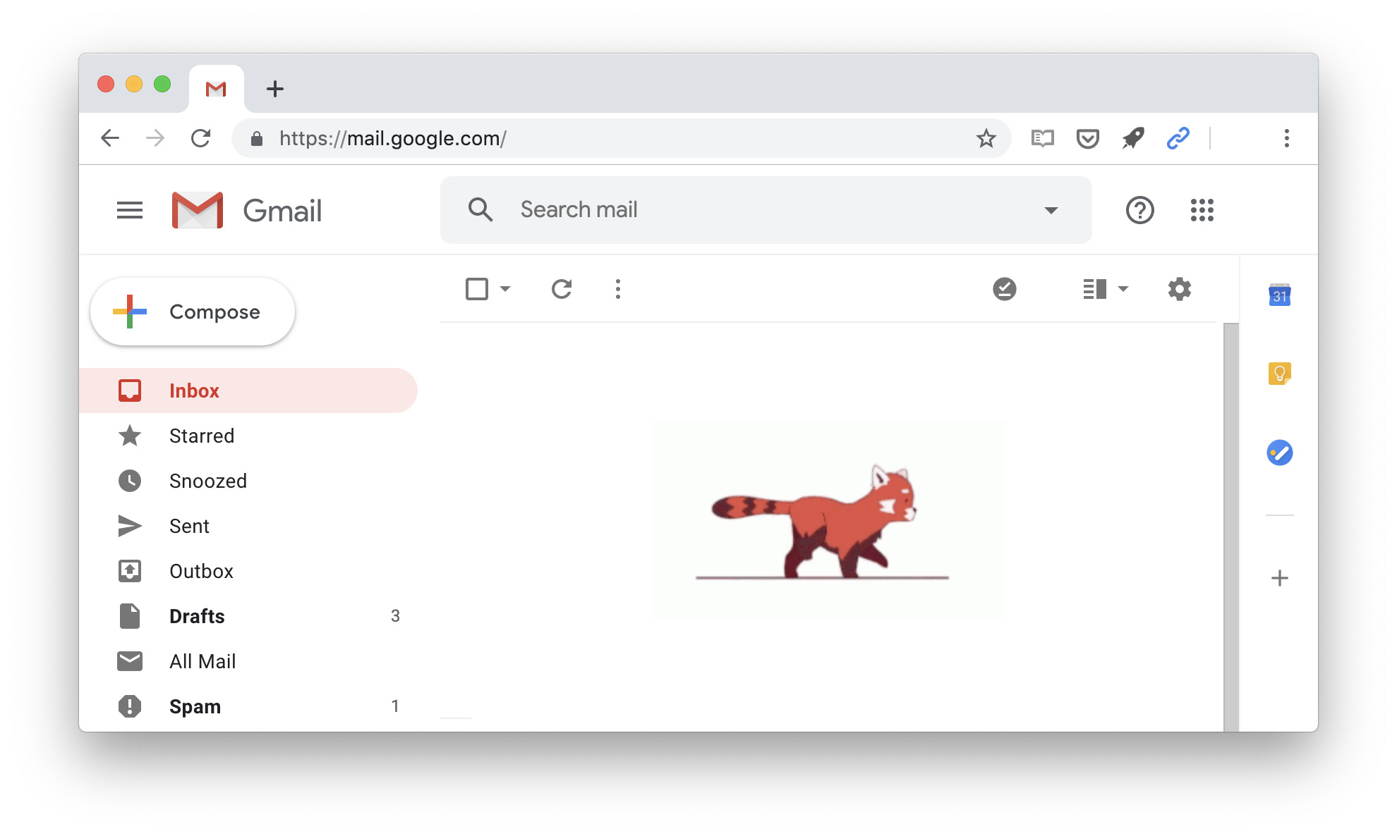 Red Panda Gmail Zero Inbox