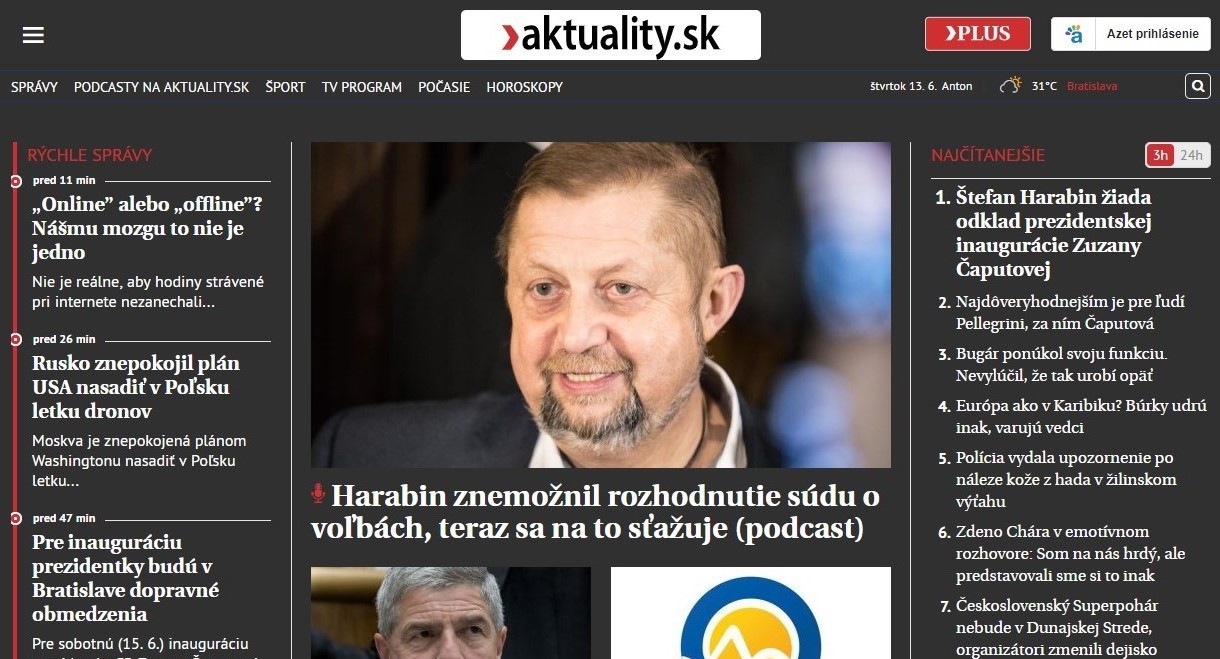 Aktuality.sk Dark