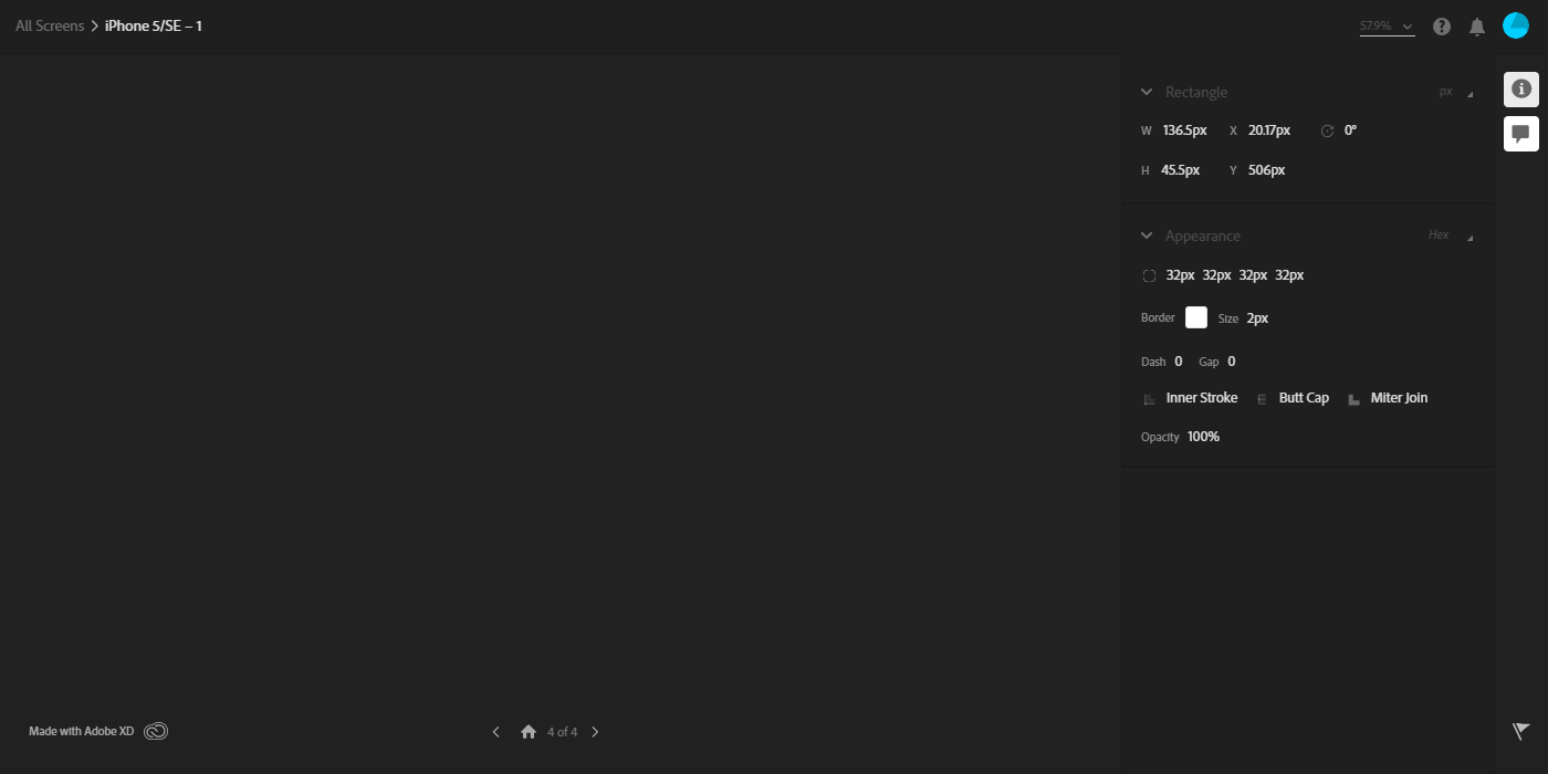 Adobe XD Dark Theme