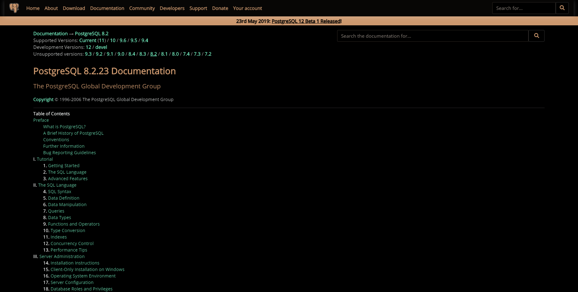 PostgreSQL - Dark