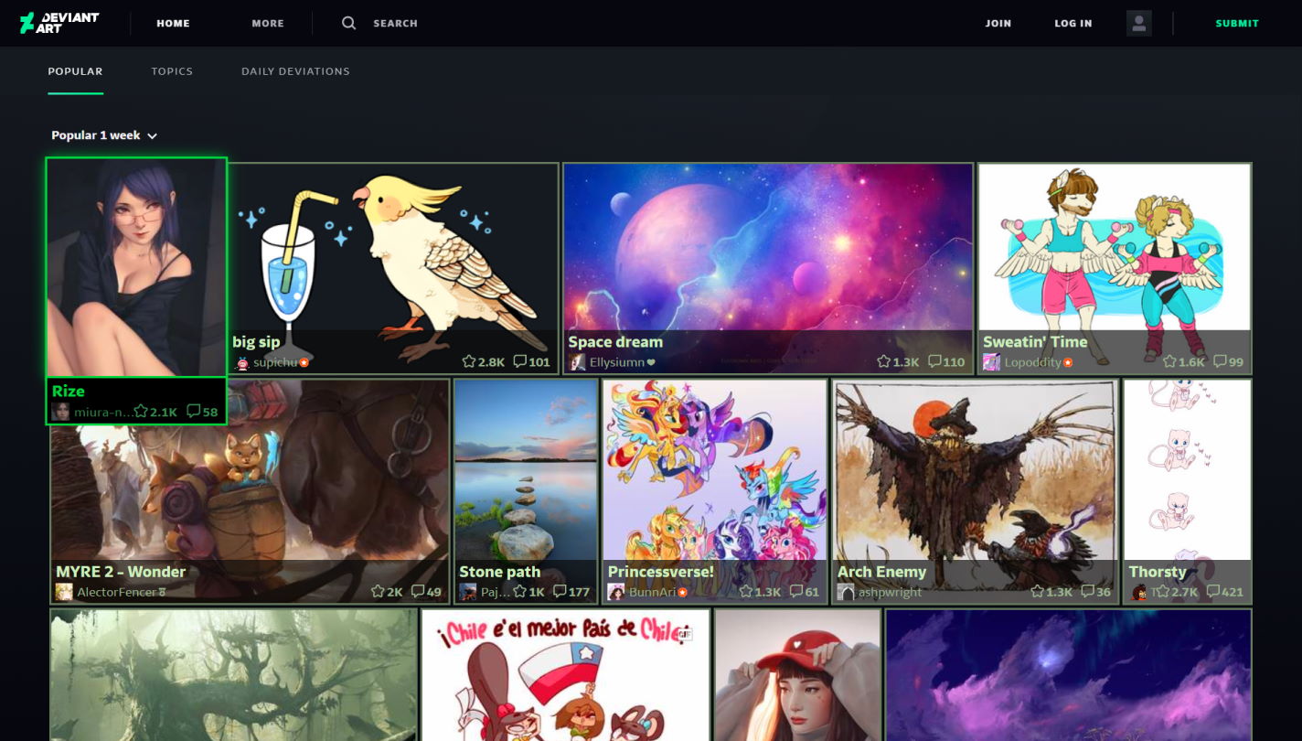 DeviantArt+ show Titles (Eclipse)
