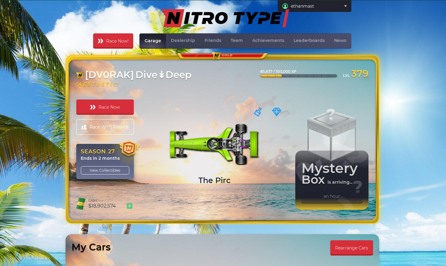NitroType Summer Theme