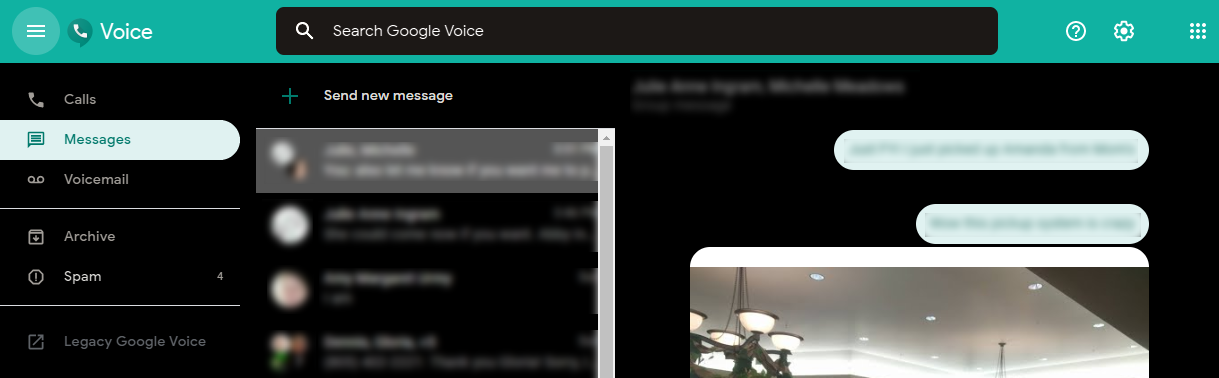 Google Voice - Dark Theme