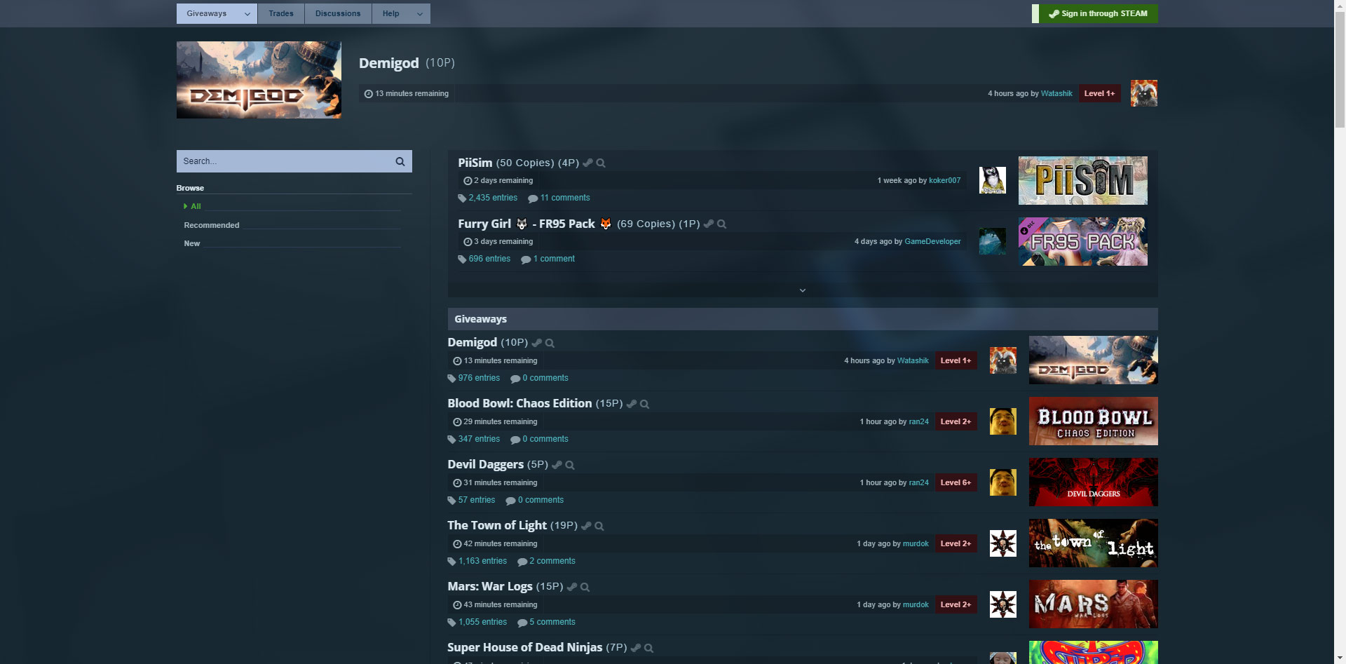 Steamgifts Modern