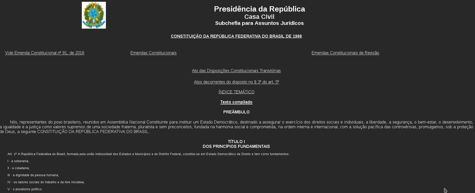 Dark Planalto Leis