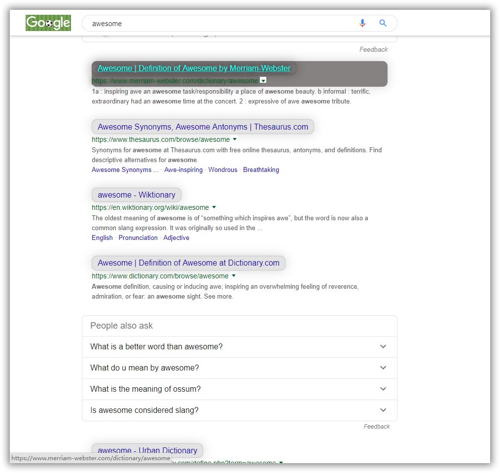 kasusa awesome google searching！