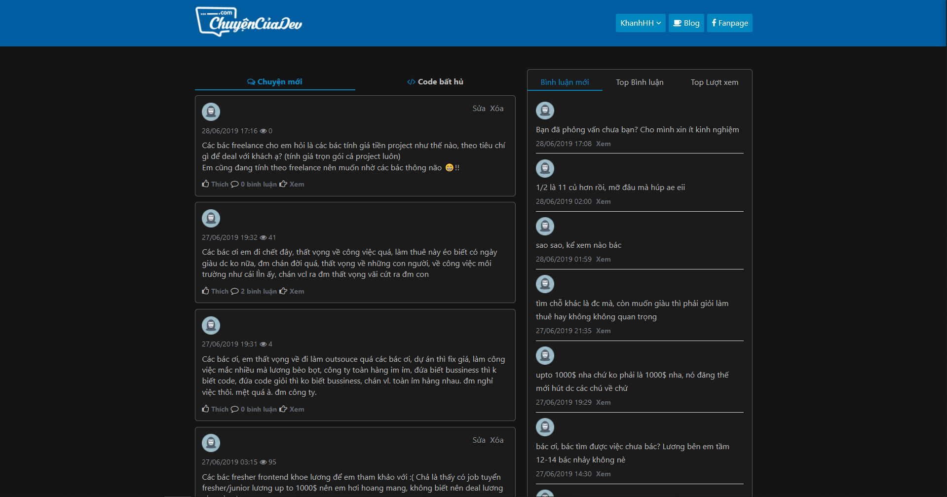 chuyencuadev.com - Dark Theme