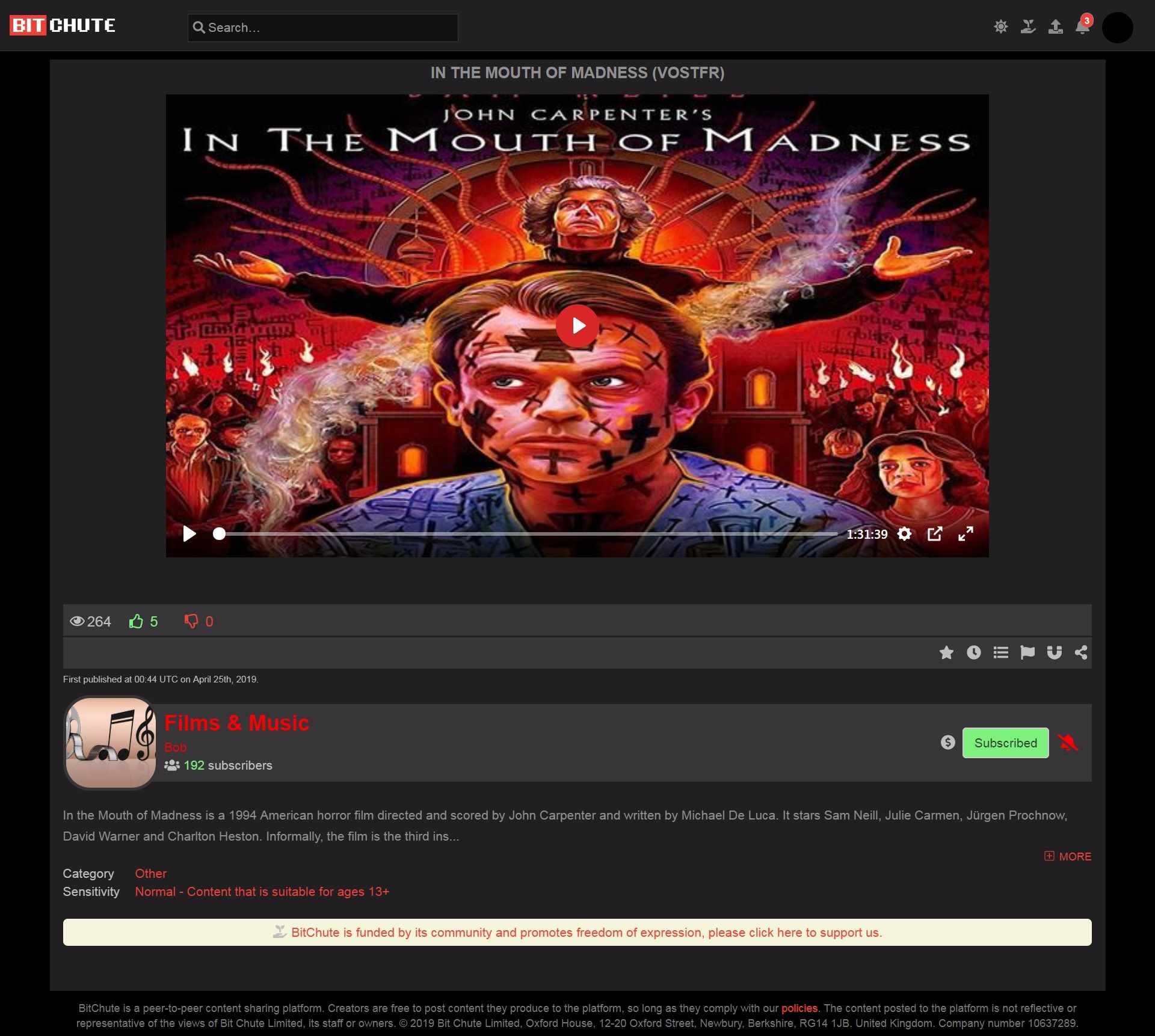 Bitchute - Unclutter