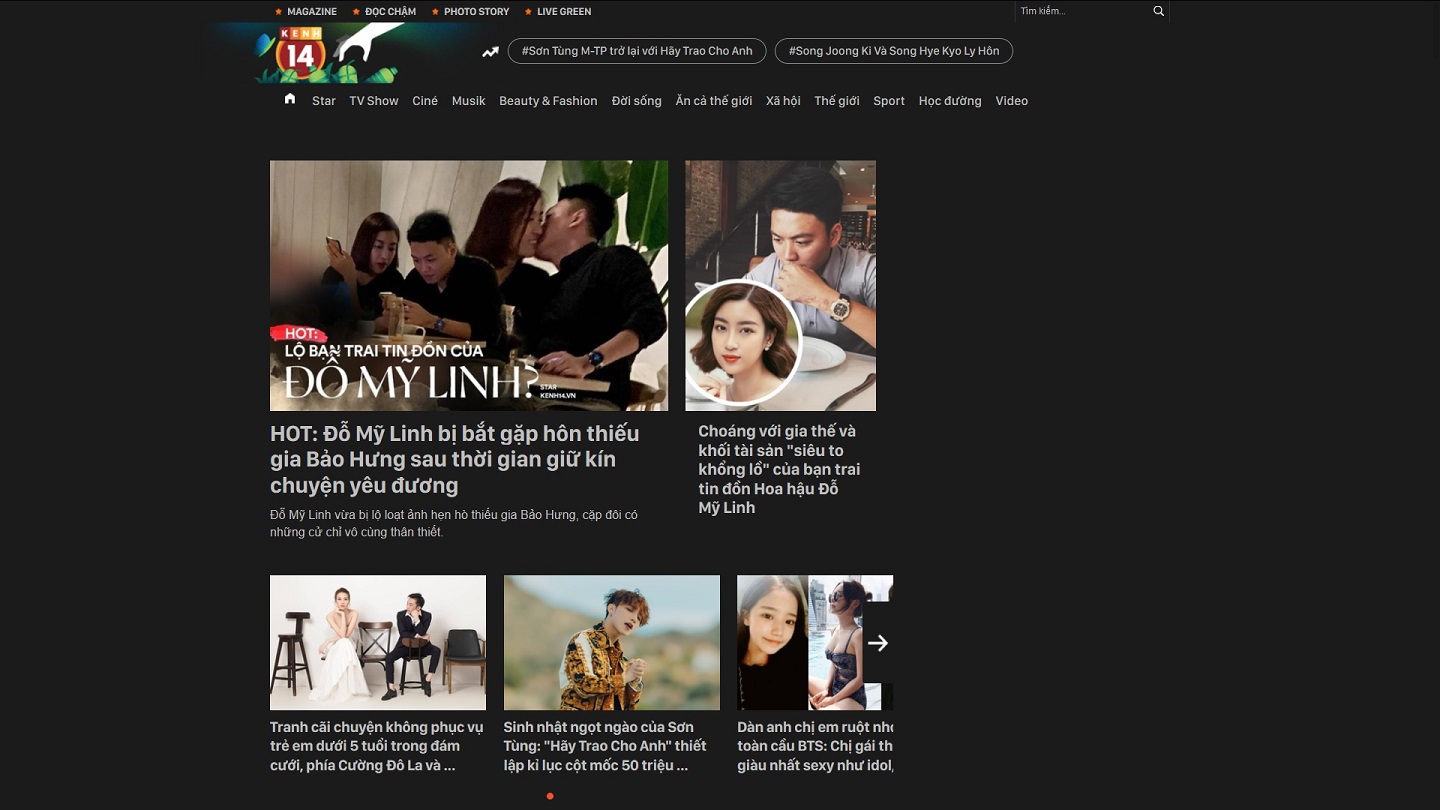 kenh14.vn - Dark Theme