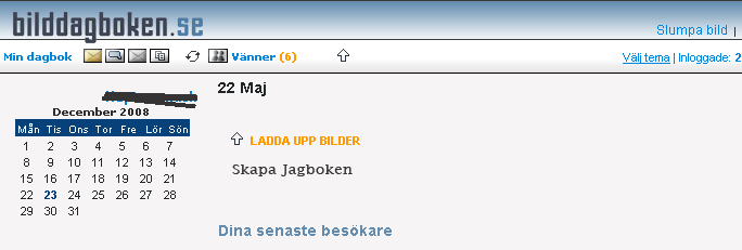 Bilddagboken, gammal design!