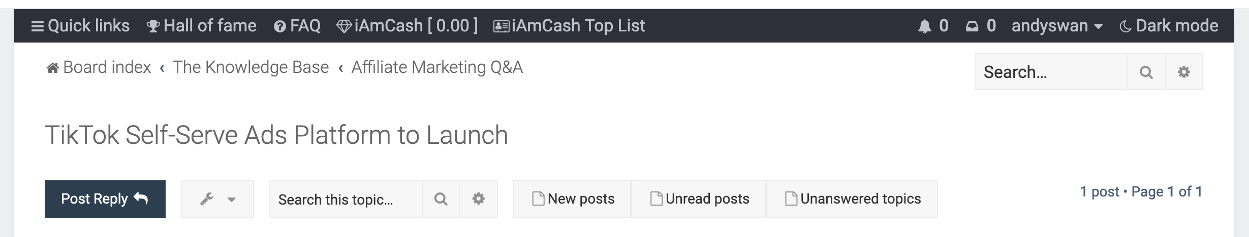 No banner for iamaffiliate.com