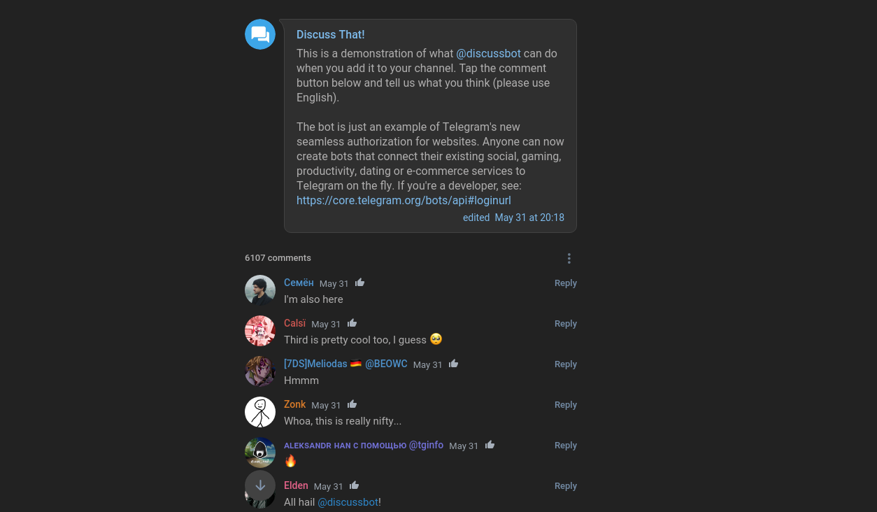 Dark comments.app (without widgets)