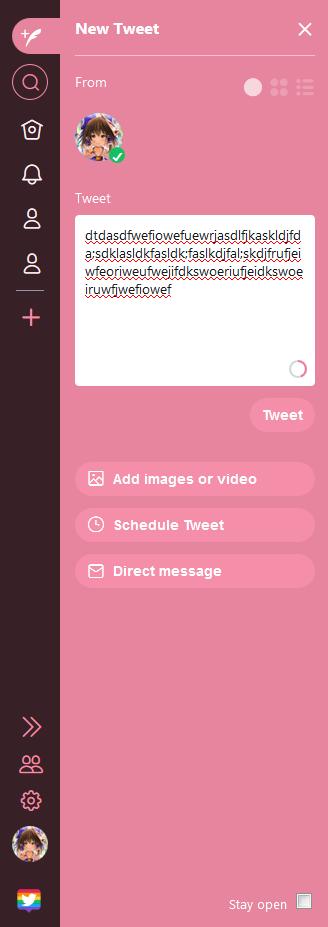 Tweetdeck pink theme