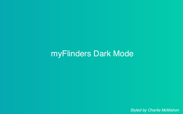 MyFlinders Dark Mode