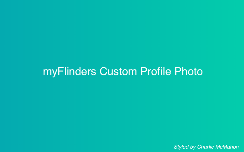 myFlinders Custom Profile Picture