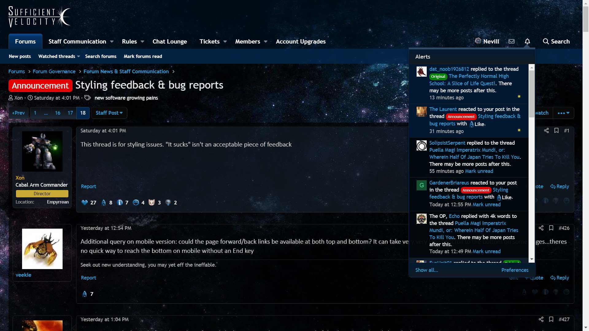 SV Xenforo 2.0 Starscape to FlexStars (Nevill's)