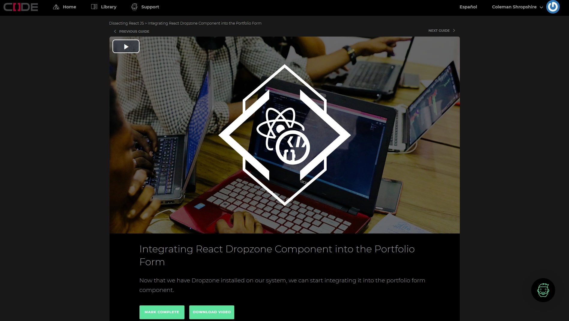 Devcamp dark theme