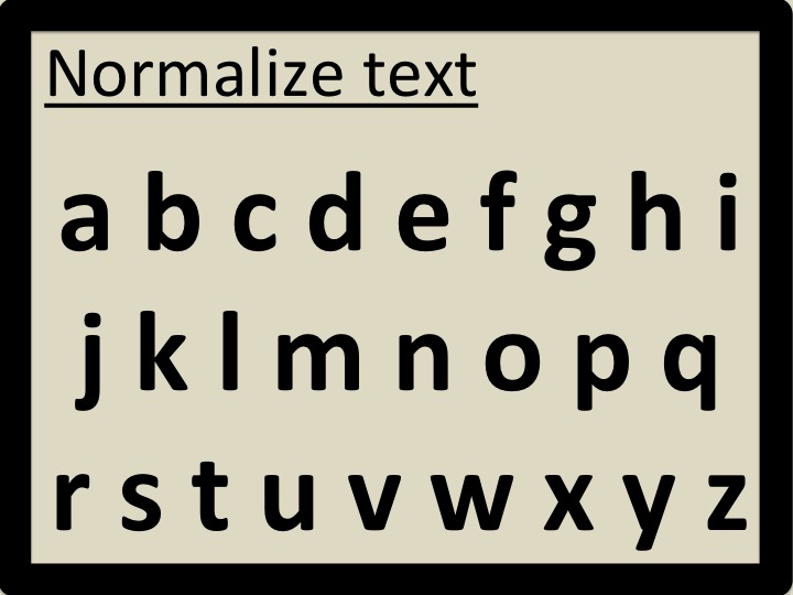 General > Normalize text