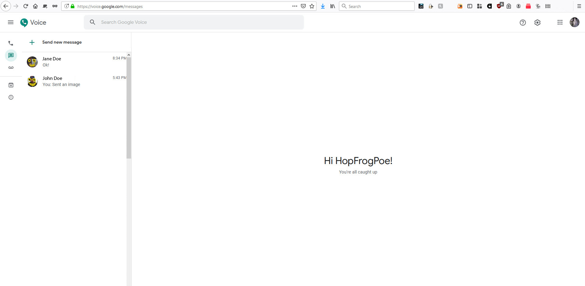 Google Voice - Hide Call Panel