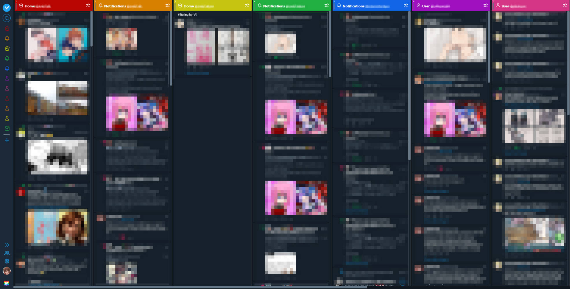 Rainbow TweetDeck