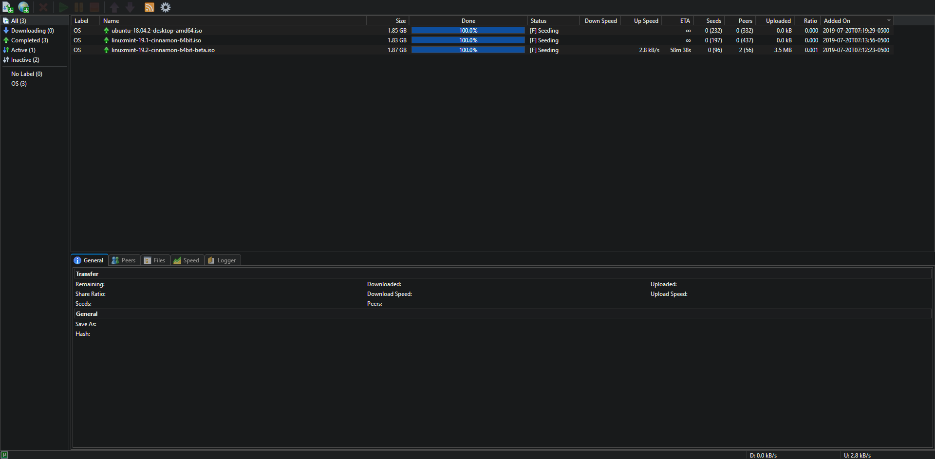 uTorrent WebUI Dark Theme