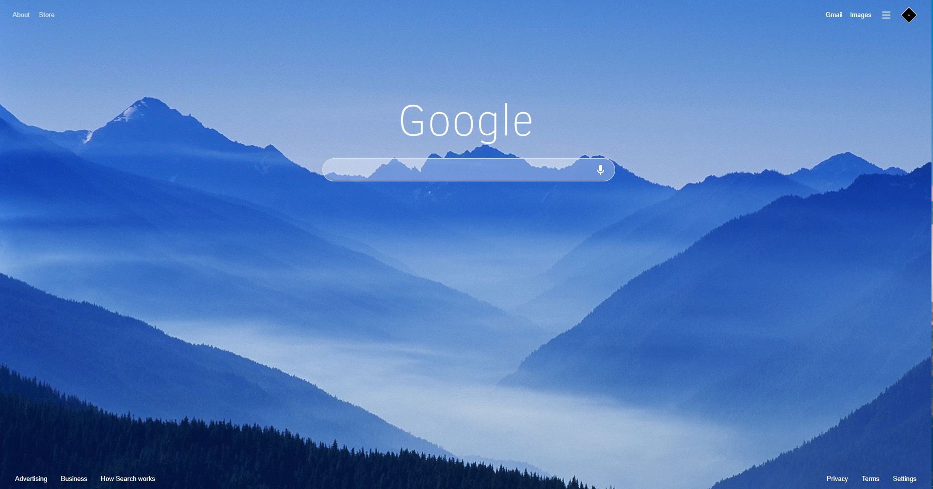 Google modern home page