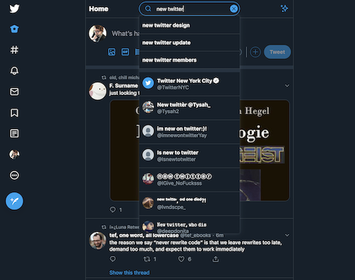 Centered New Twitter
