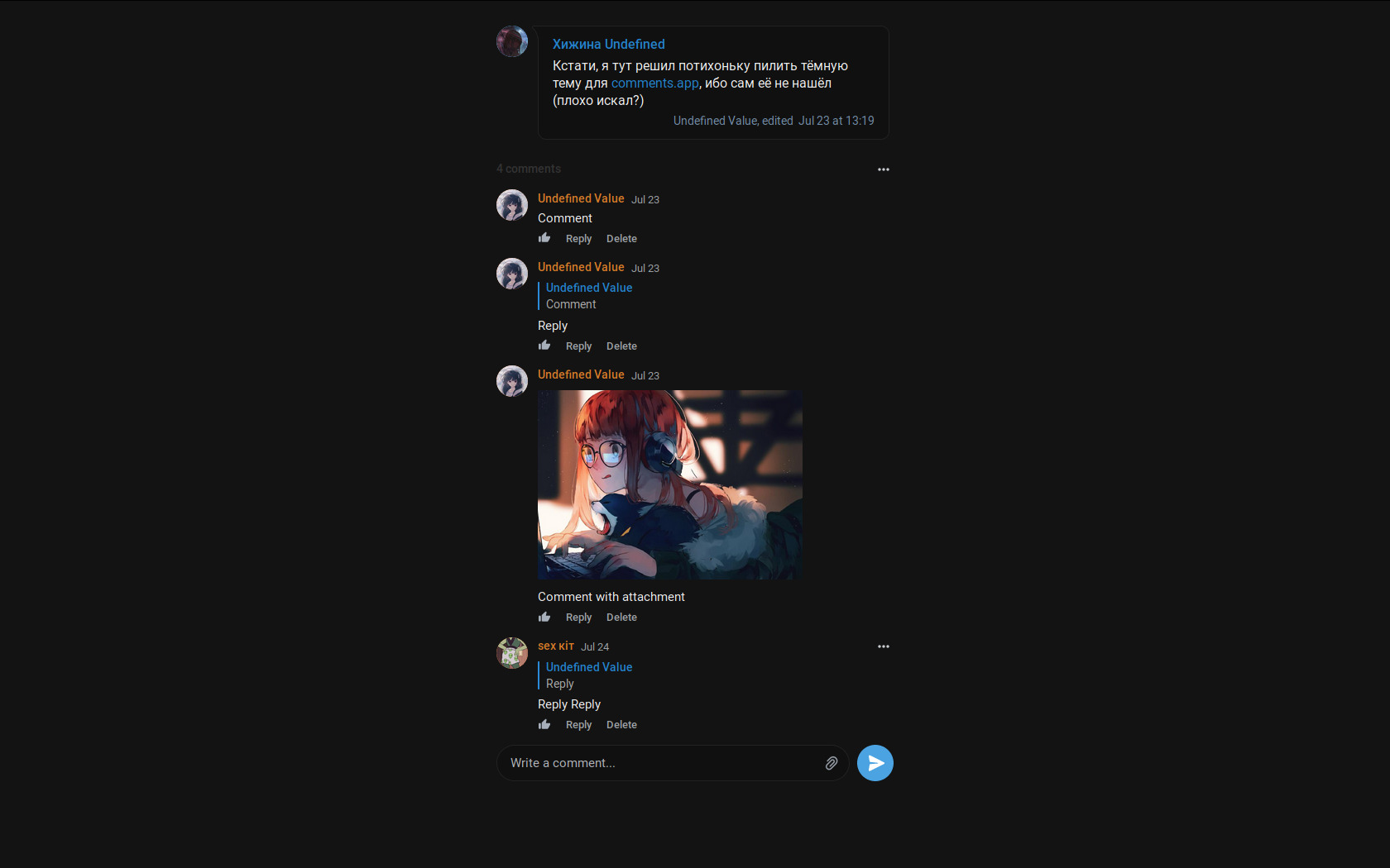 comments.app dark