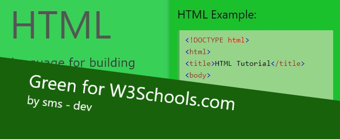 Green for W3Schools.com