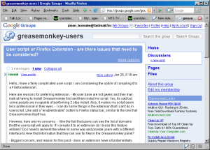 Google Groups - prevent line breaks in messages