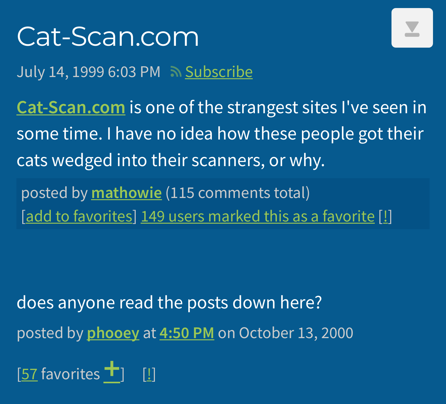 MetaFilter embiggen all hyperlinks