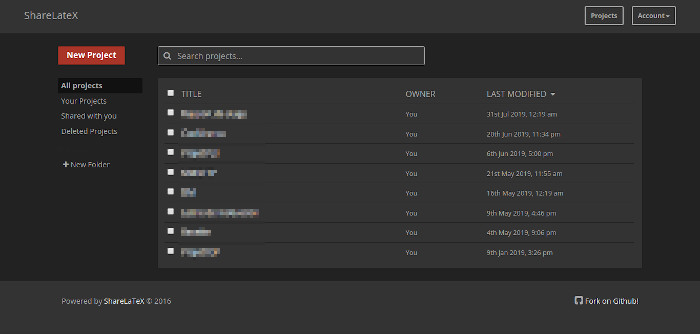 Dark Mode for ShareLatex