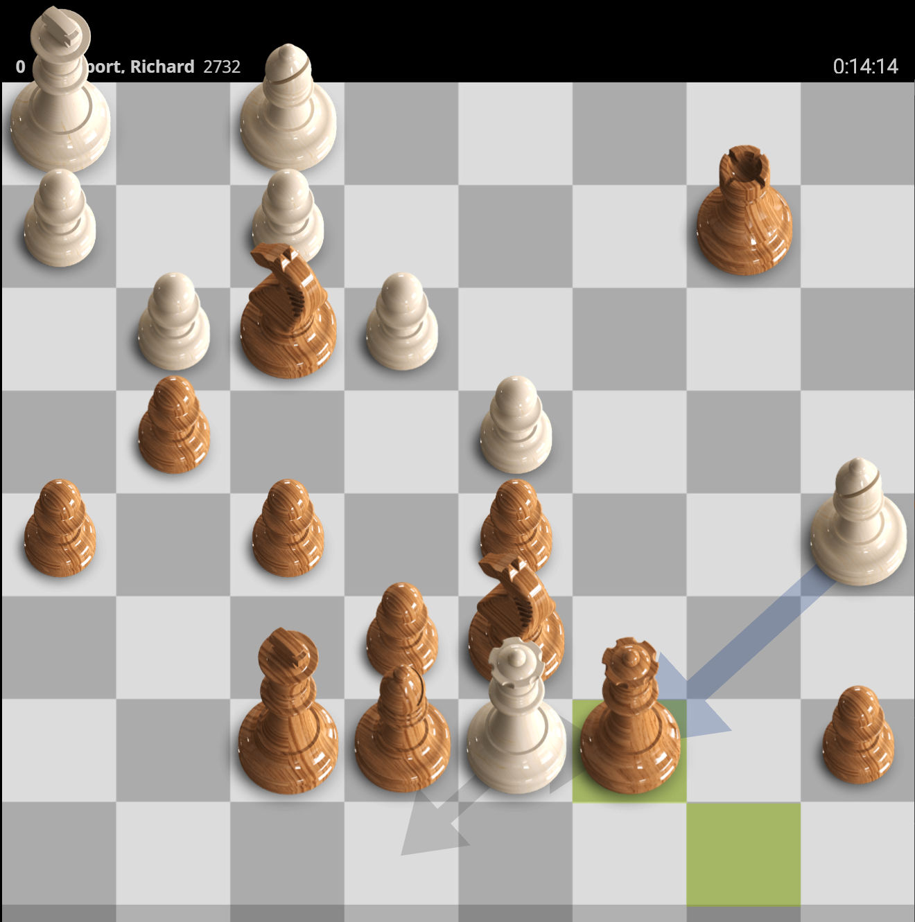 Lichess 3D Board: Light Grey