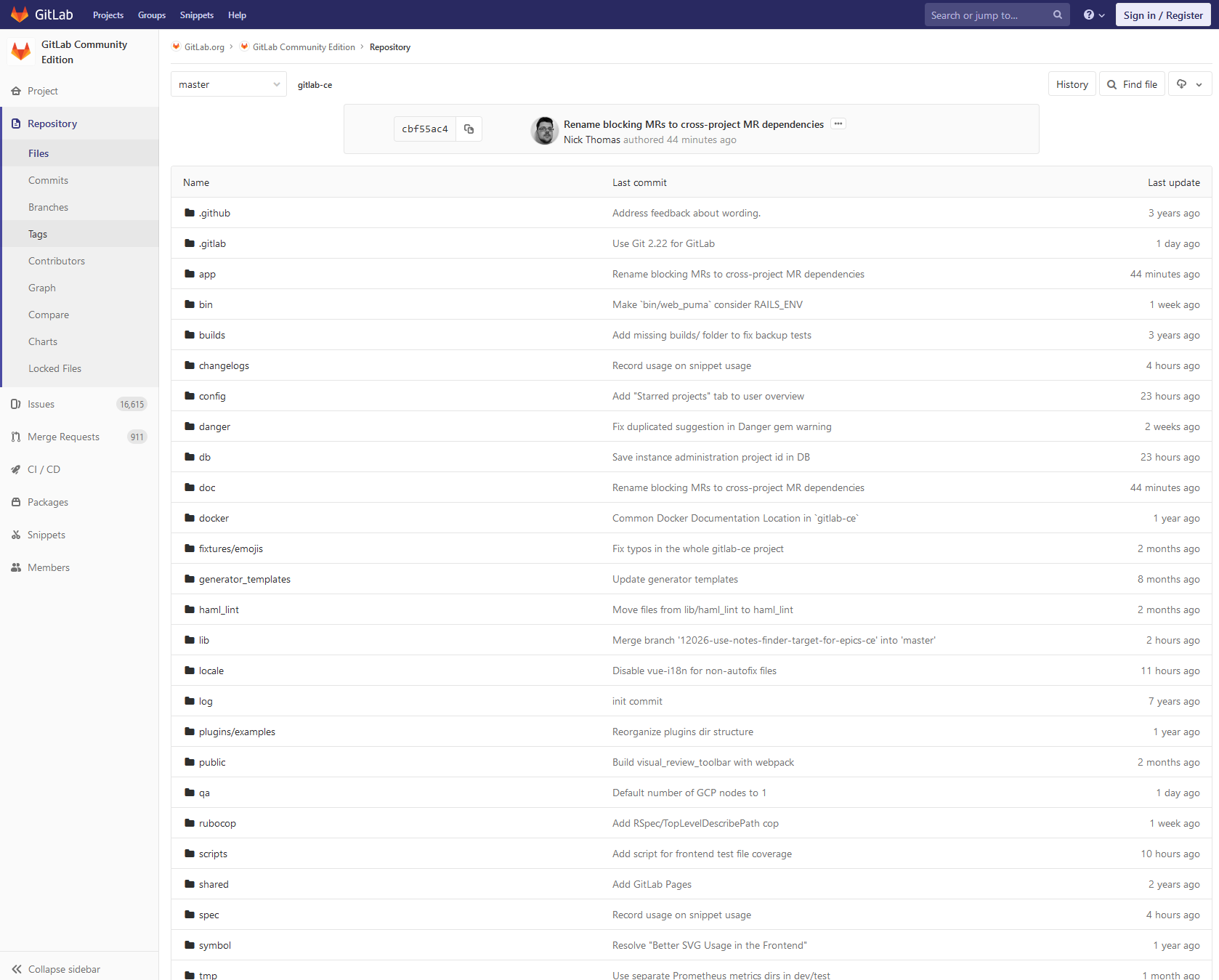 Gitlab wide screen